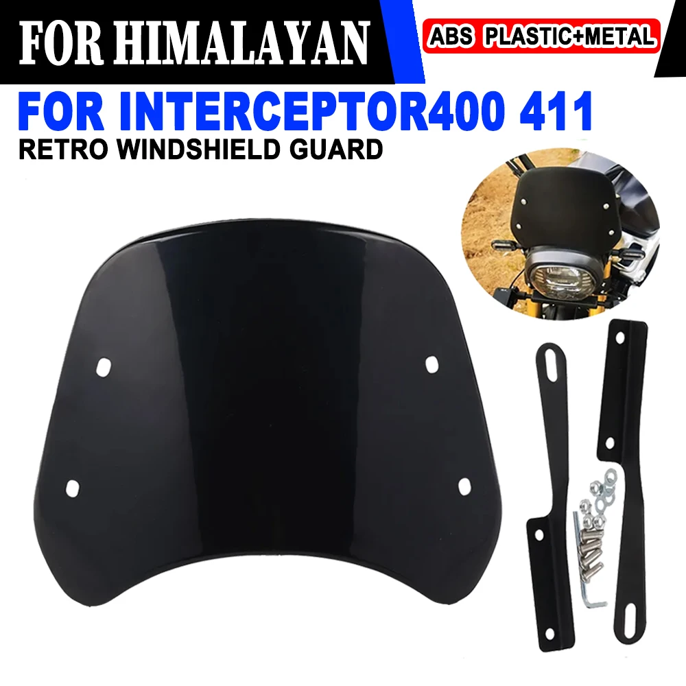 

For Royal Enfield Interceptor400 411 650 350 Motorcycle Accessories Windshield Wind Deflector Windscreen Fairing Guard Cover