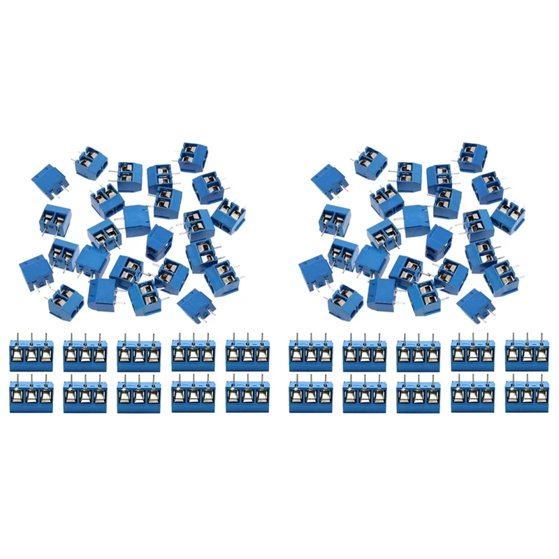 

120Pcs 5Mm Pitch 2 Pin & 3 Pin PCB Mount Screw Terminal Block Connector For Arduino (100 X 2 Pin, 20 X 3 Pin)