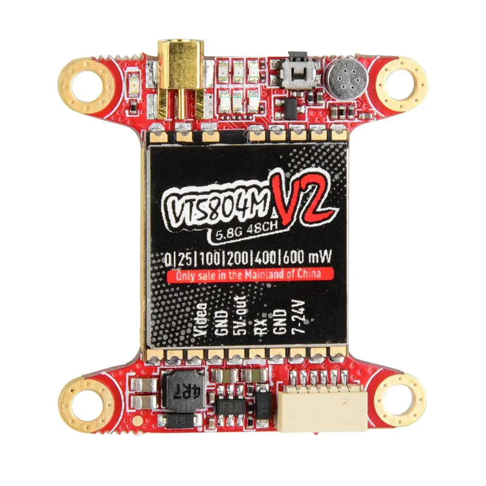 Переключаемый передатчик PandaRC VT5804M V2 0-600 мВт 48CH FPV VTX RC и приемная плата для