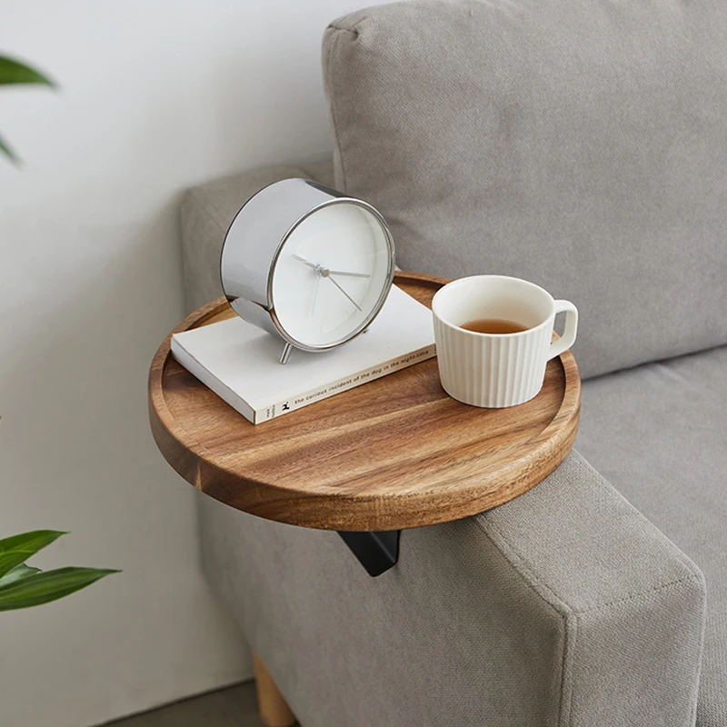 

Регулируемая деревянная подставка под дерево из акации, дизайнерский диван, мини-боковой столик для гостиной, кофейной лампы, Скандинавский минималистский столик