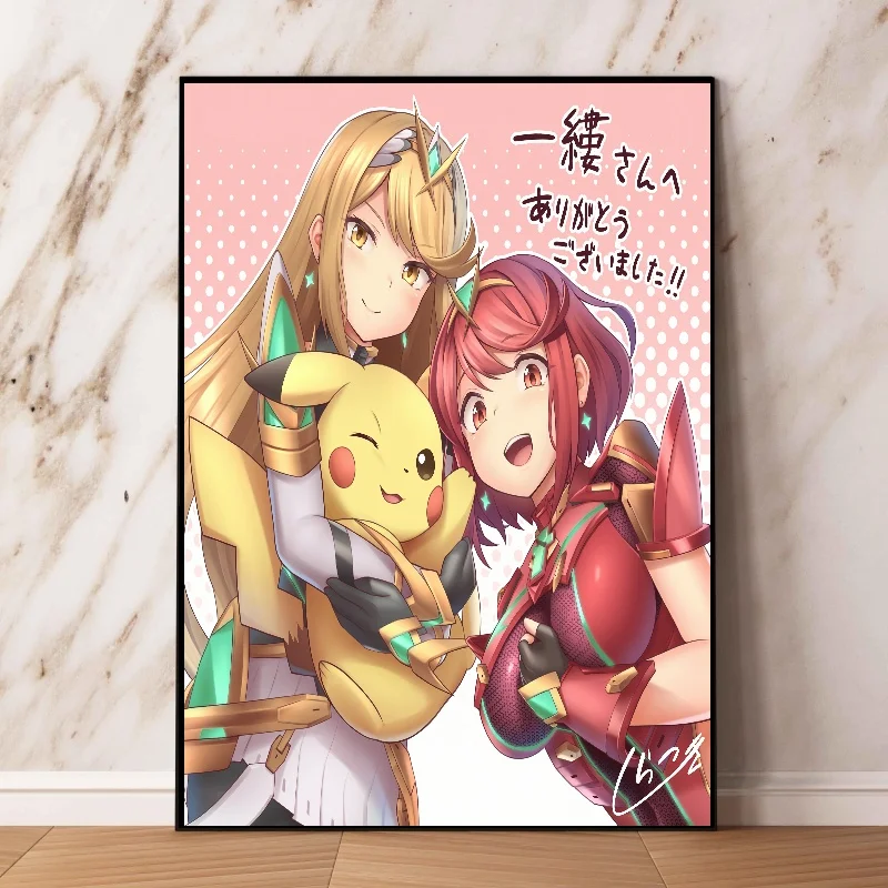 

Japan Anime Peripherals Pokemon Pikachu Poster Mural Decoration Cartoon Wall Art Canvas Painting Baby Kids Gifts