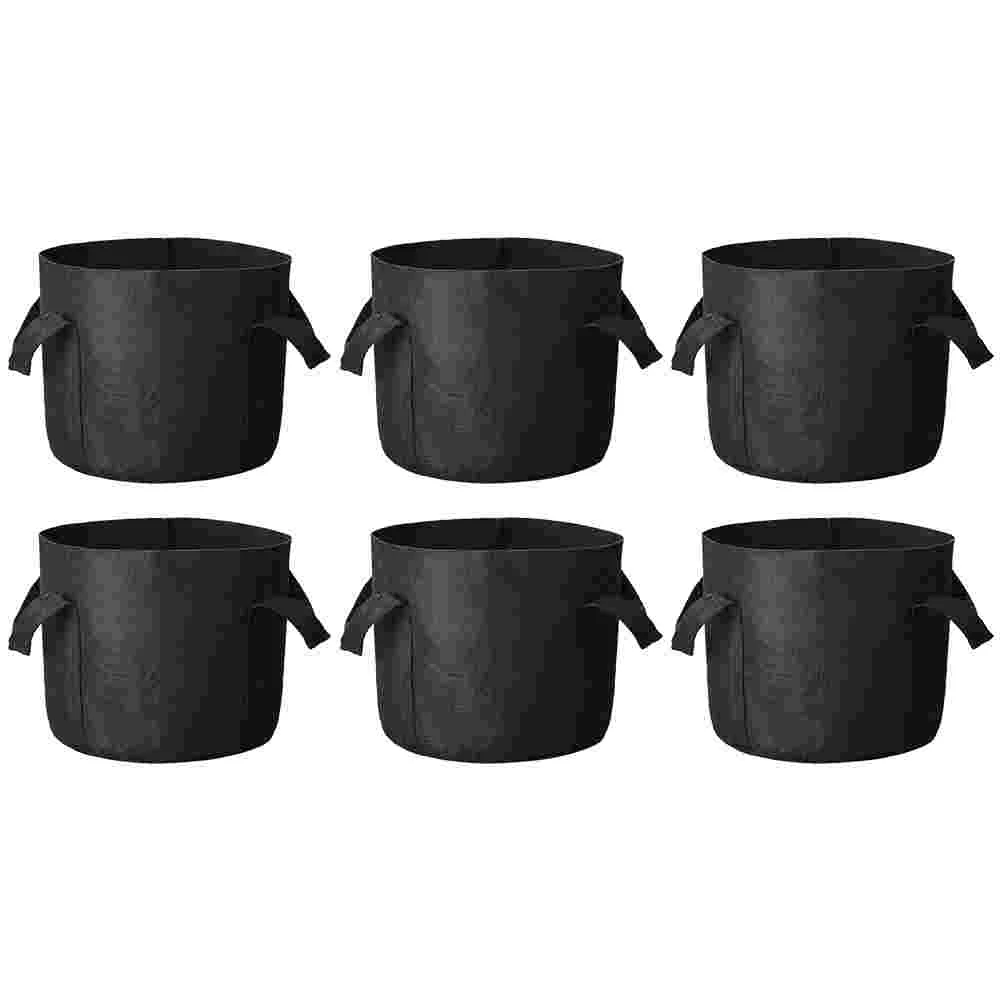 

6 Pcs Felt Planting Bag Growing Bag Vegetable Planting Bag for Decor Home Garden
