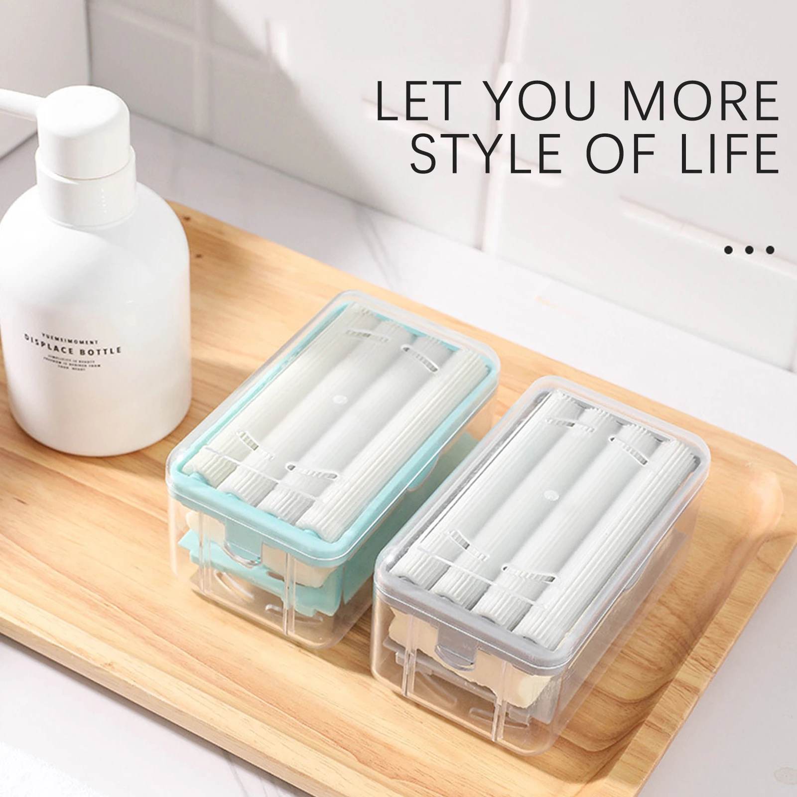 

Soap Box Hands Free Foaming Soap Dish Multifunctional Soap Dish Hands Free Foaming Draining Household Storage Box Cleaning Tool