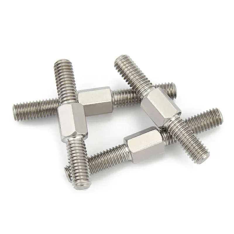 304 Stainless Steel Left and Right Thread Dual Head Threaded Bar Double End Thread Rod Stud Bolts M4 M5 M6 M8 M10 M12 M16 images - 6