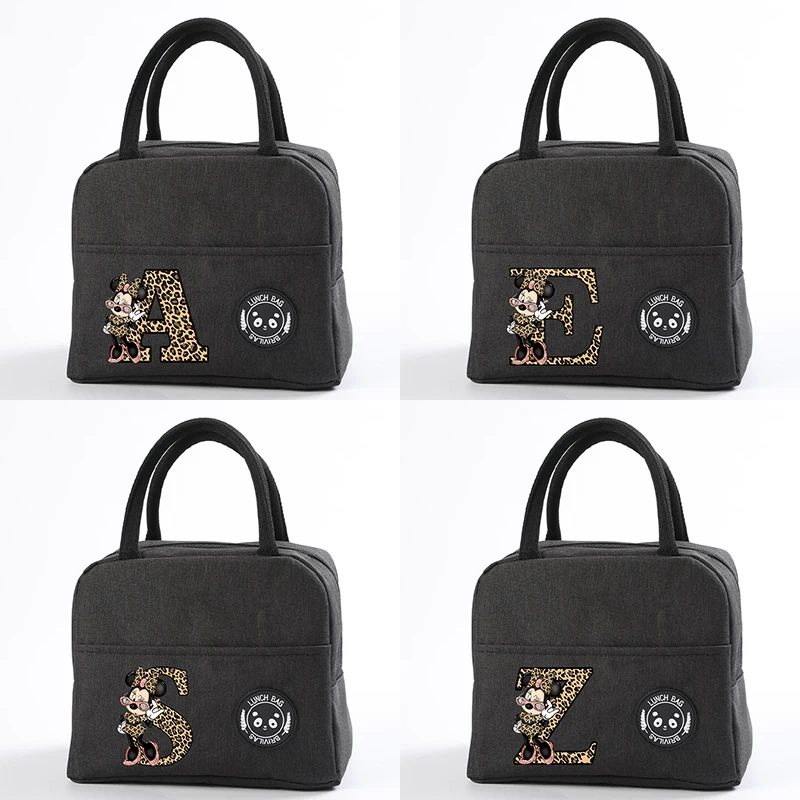 Сумка для ланча с английскими буквами Микки и Минни водонепроницаемая сумка из