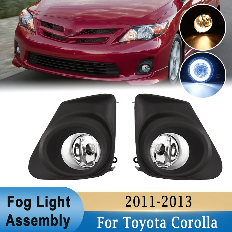 

Front Fog Light for Toyota Corolla 2011-2013 Front Bumper DRL Driving Fog Lamps with LED / Halogen Bulb Bezels Wire Harness