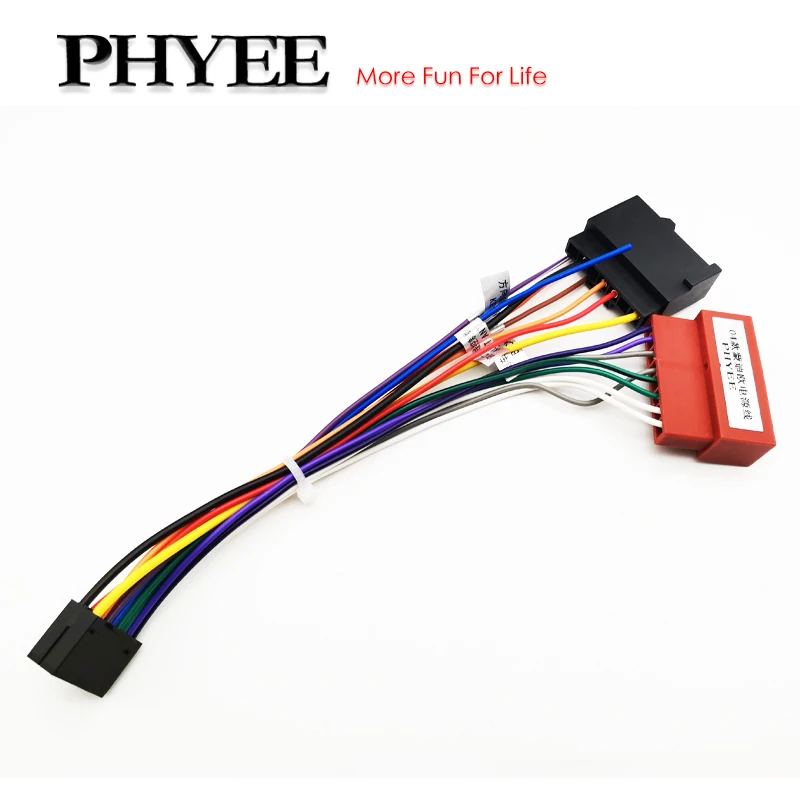 

16-контактный на 15-контактный жгут проводов радиосистемы, 16-контактный штекер, автомобильный кабель-адаптер для головного устройства Android для Ford Focus MK1 Mondeo Transit