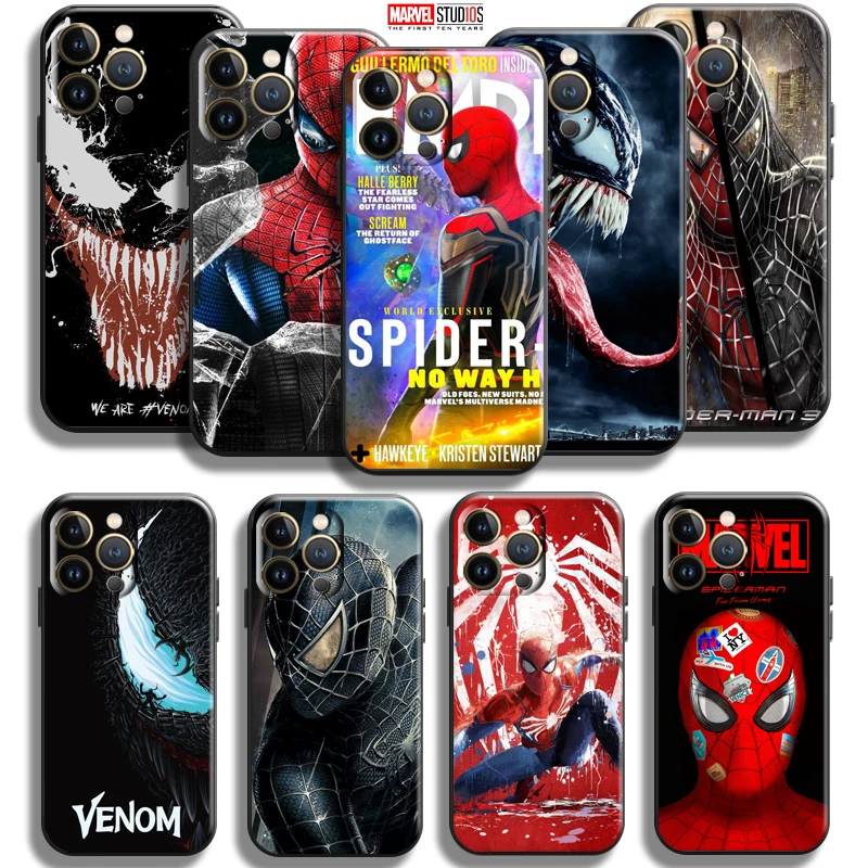 

Marvel Spiderman Venom For Apple iPhone 13 12 11 Pro Max Mini X XR XS Max SE 5 5s 6 6S 7 8 Plus Phone Case Back Funda