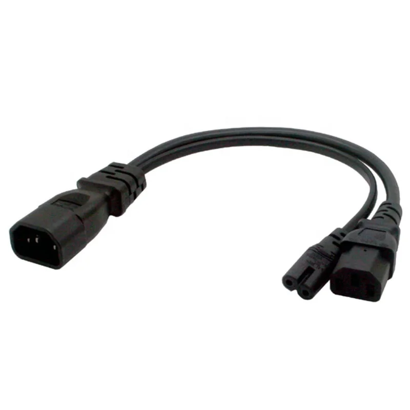 

IEC 320 C14 Y Split Power cord C14 to C13+C7 short power cable 30CM