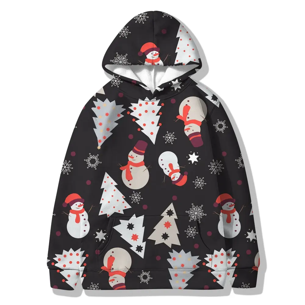 

Hoodies Men Sweatshirts Christmas Snowman Printing Oversized Hoodie Fashion Hip hop Unisex Essentials Pullover For Men Clothing