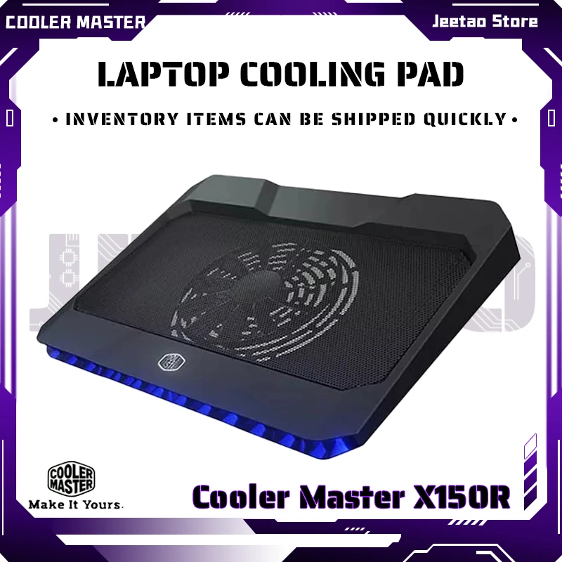 Cooler Master X150R High Performance Laptop Cooler, 160mm Quiet Fan Gaming Laptop Cooling Pad Notepal Support Up To 17