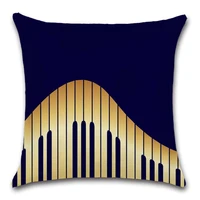 piano keys print linen beige cushion cover pillow case decoration for home living room sofa chair friend gift