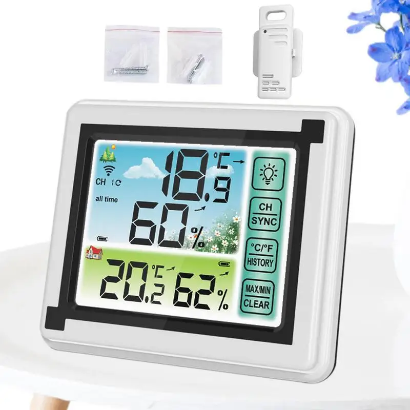 

Thermometer For Home Digital Wireless Thermometer Indoor Outdoor Outdoor Temp Gauge With Temperature And Humidity Display