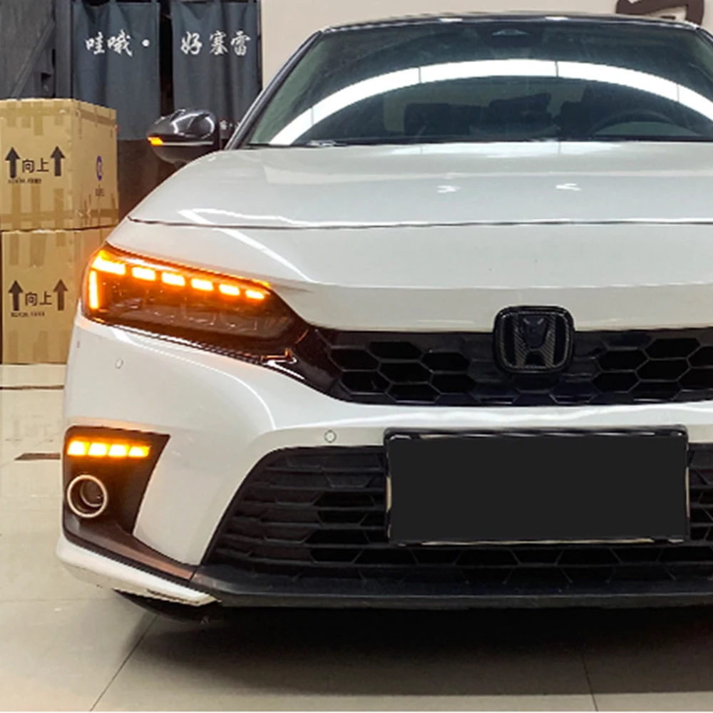 Автомобильные фары для Civic Xi 11th 2021-теновые светодиодные в сборе обновленный