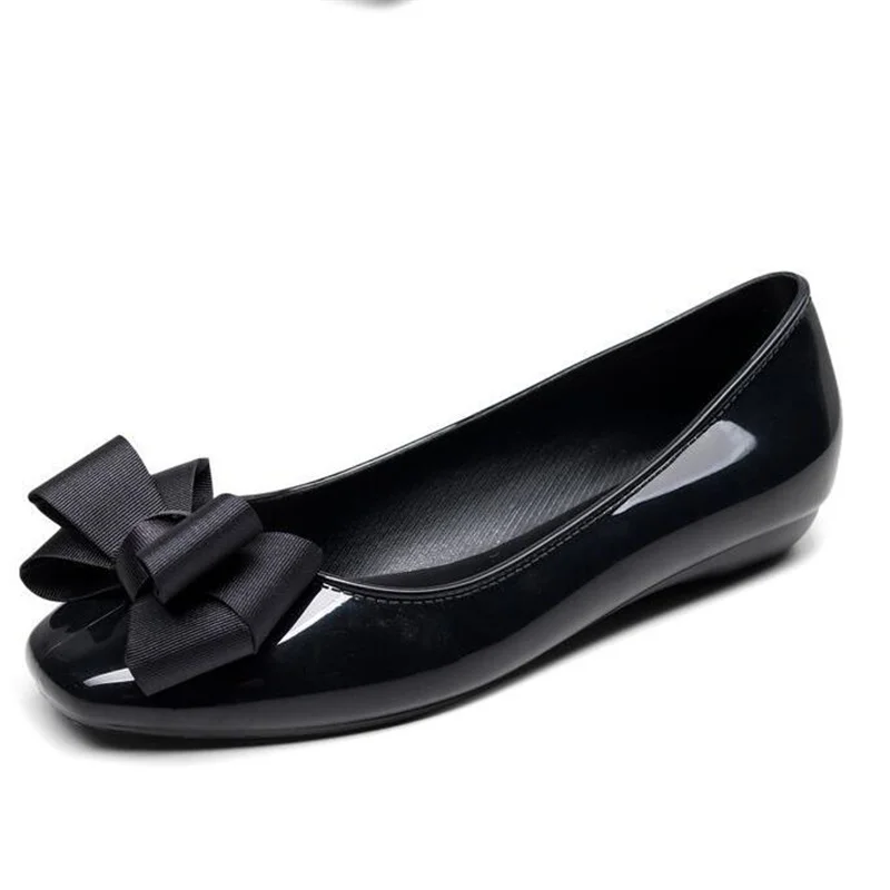 Plastic Casual Square Head Bow Flat Shoes Soft Bottom All-Match Women's Maternity Shoes Classics Ballet Flats Tenis Masculino