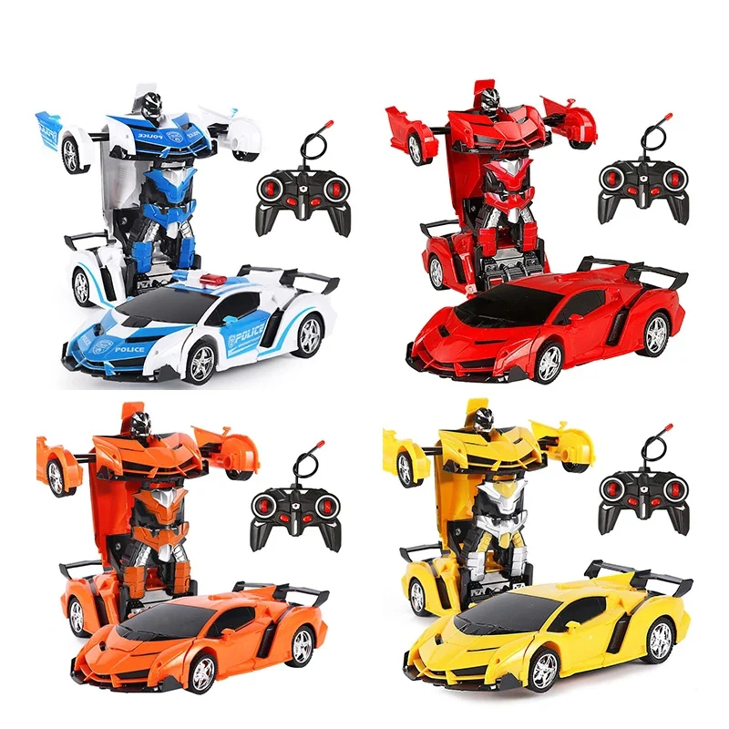 

2 in 1 Remote Control Cars RC Transforming Robots Car Models Outdoor Remote Control Sports Deformation Car for Kids Boys Toys