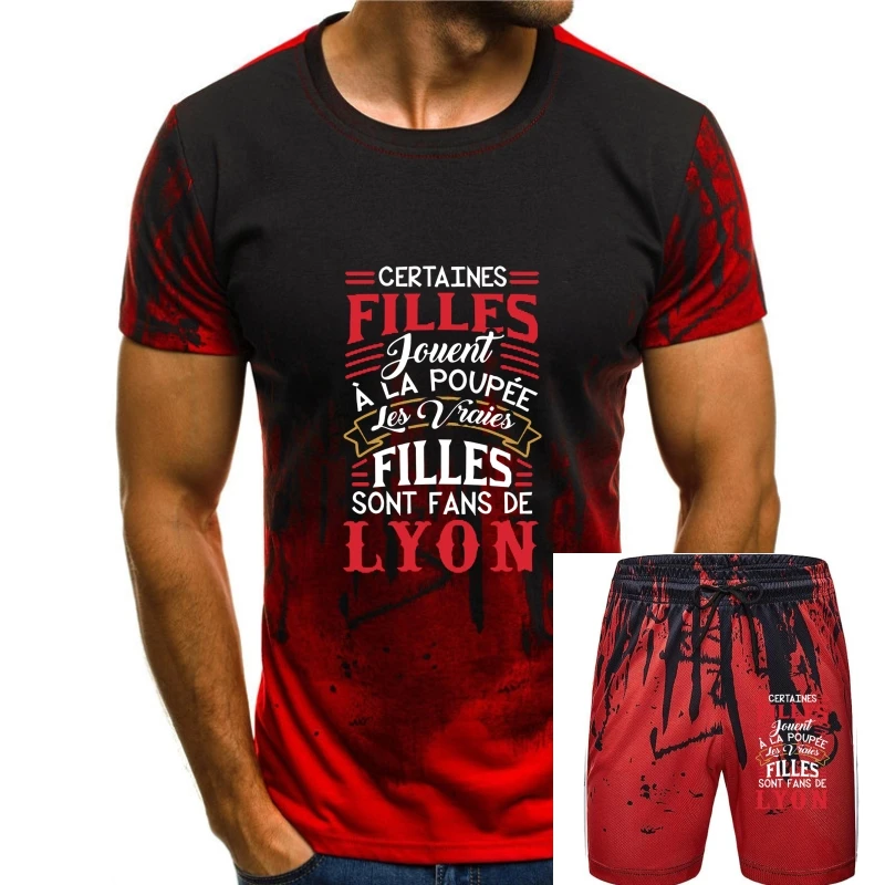 

Men t shirt Les vraies filles sont fans de Lyon! tshirts Women t-shirt