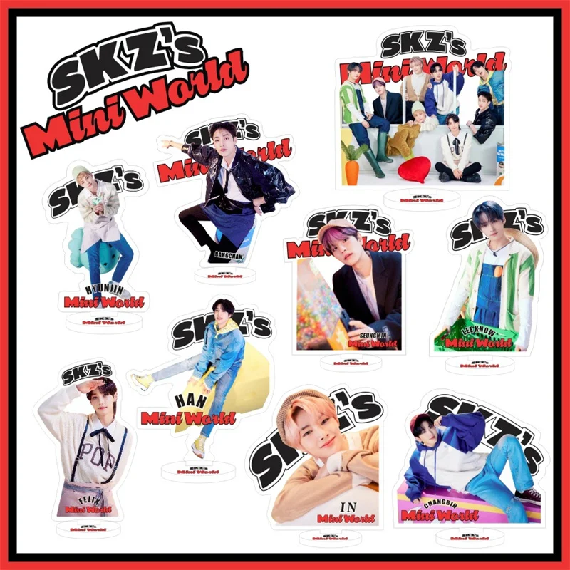 

Stray Kids Standee New Standing Figure Acrylic Accessories Acrylic Transparent Desktop Small Station Fans Gifts