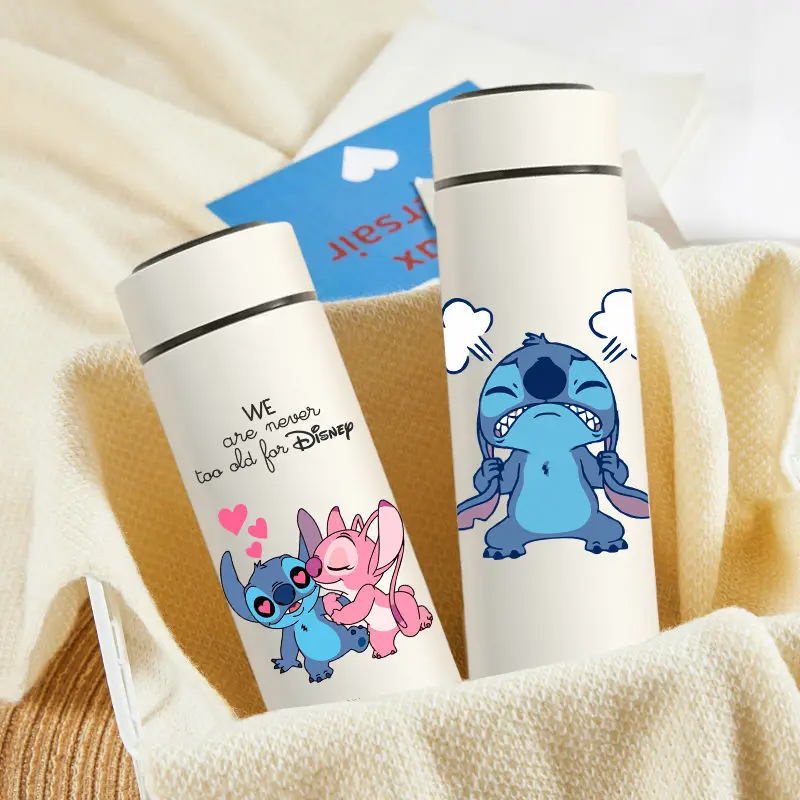 

Stitch Stainless Steel 316 Smart Insulation Cup Cartoon Cute Two-Dimensional Boy and Girl Student Water Cup Japanese Cup