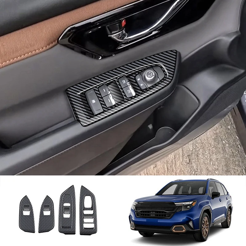 Car Window Switch Lift Panel Tirm Door Armrests Sticker For Subaru Forester 2025
