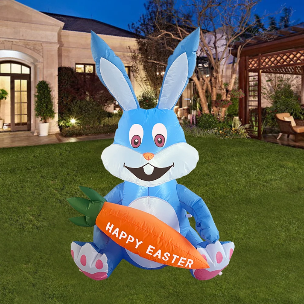

Childrens Gift Toys Party Dressing Vivid Inflatable Easter Bunny Outdoor Decorations Luminous Rabbit Happy Yard Decorations