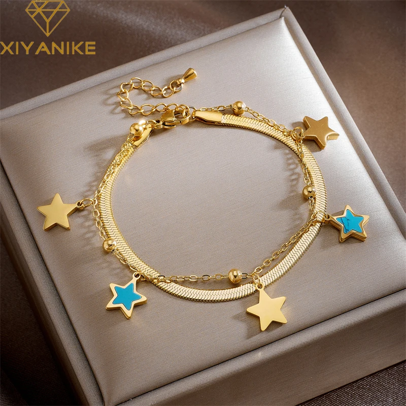 

XIYANIKE 316L Stainless Steel Bracelet Star Accessories for Women Charming New Trends Exquisite Chic ​Birthday Jewelry Pulseira