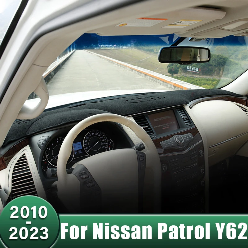 

Car Dashboard Cover Avoid Light Pad Anti-UV Carpets For Nissan Patrol Y62 Armada 2010-2016 2017 2018 2019 2020 2021 2022 2023