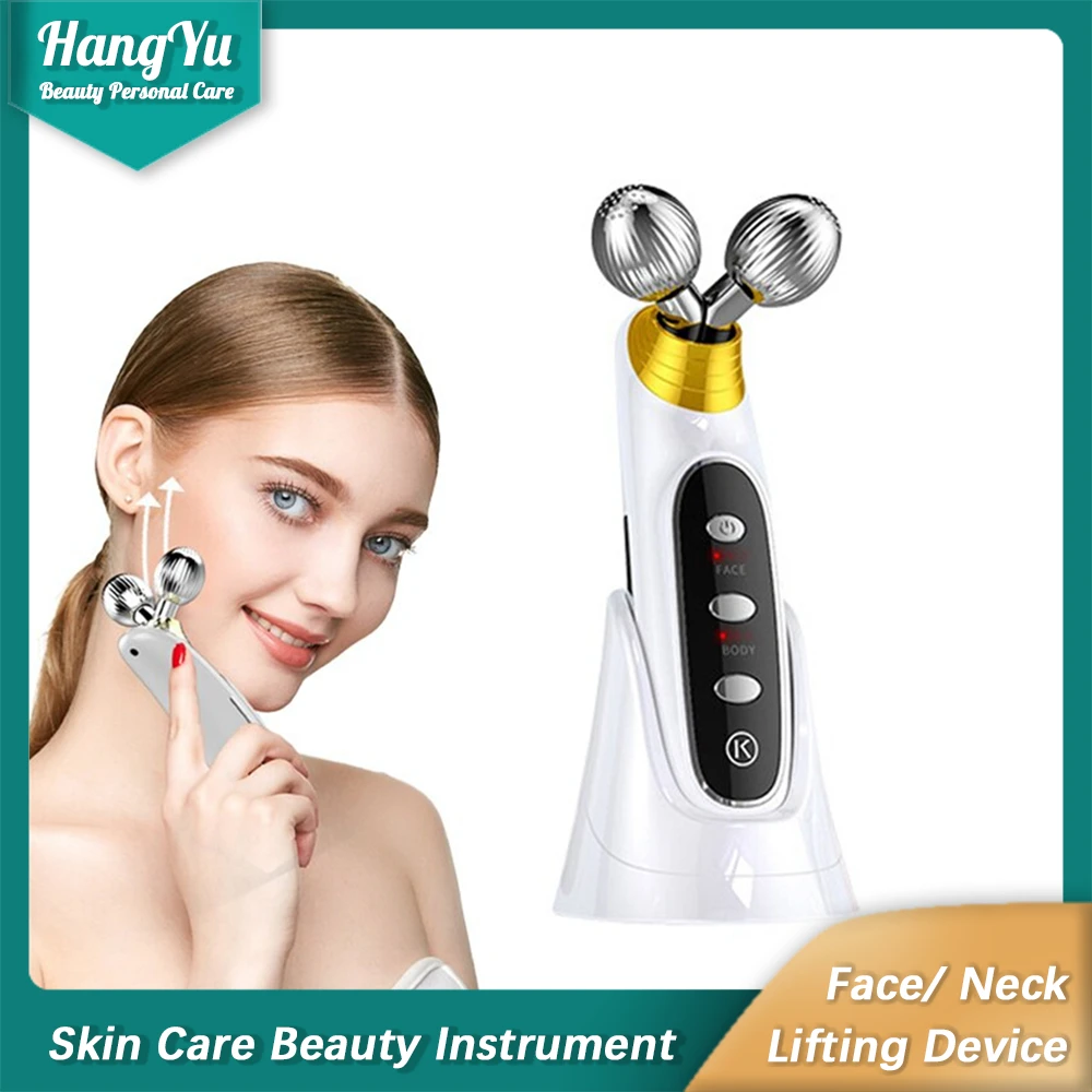 

Electric Rechargeable Face 4d Microcurrent Ems Slimming V Facial Lifting Device Beauty Massage Roller