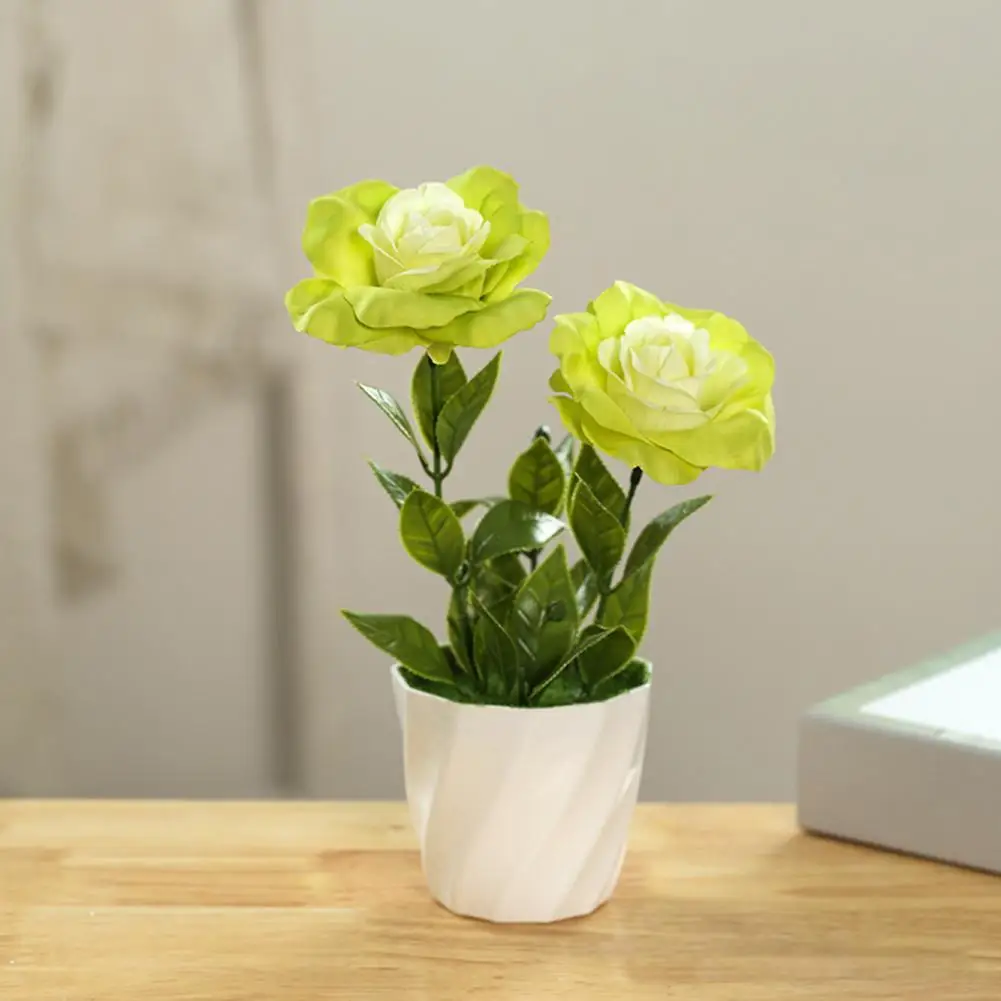 

Potted Flower Beautiful Eco-friendly Eye-catching for Bookshelf Fake Potted Plant Fake Potted Plant