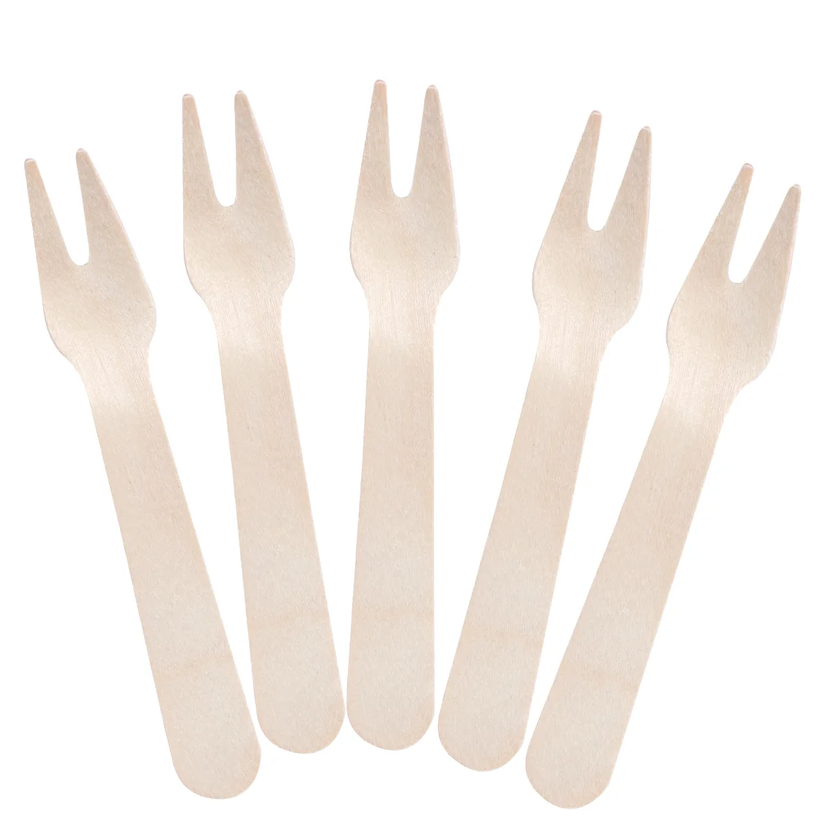

Forks Wooden Fork Mini Wood Disposable Fry Chip Cutlery Fruit French Small Saladbuffet Cake Party Appetizer Tasting Cocktail