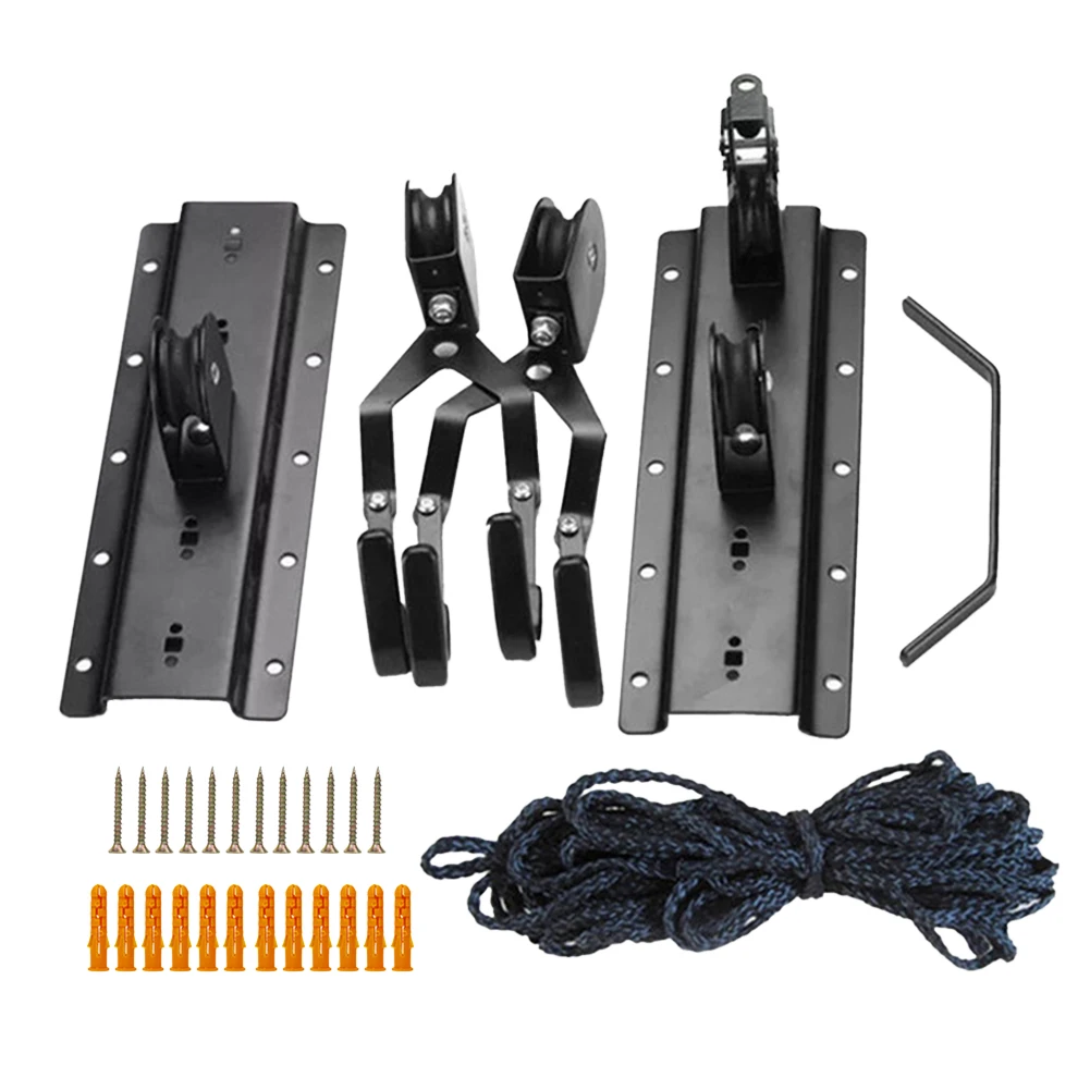 

Roof Boxes Home Waterproof Garage Storage Durable Heavy Duty Bike Hoist Pulley Display Rack Bicycle Ceiling Lift Universal
