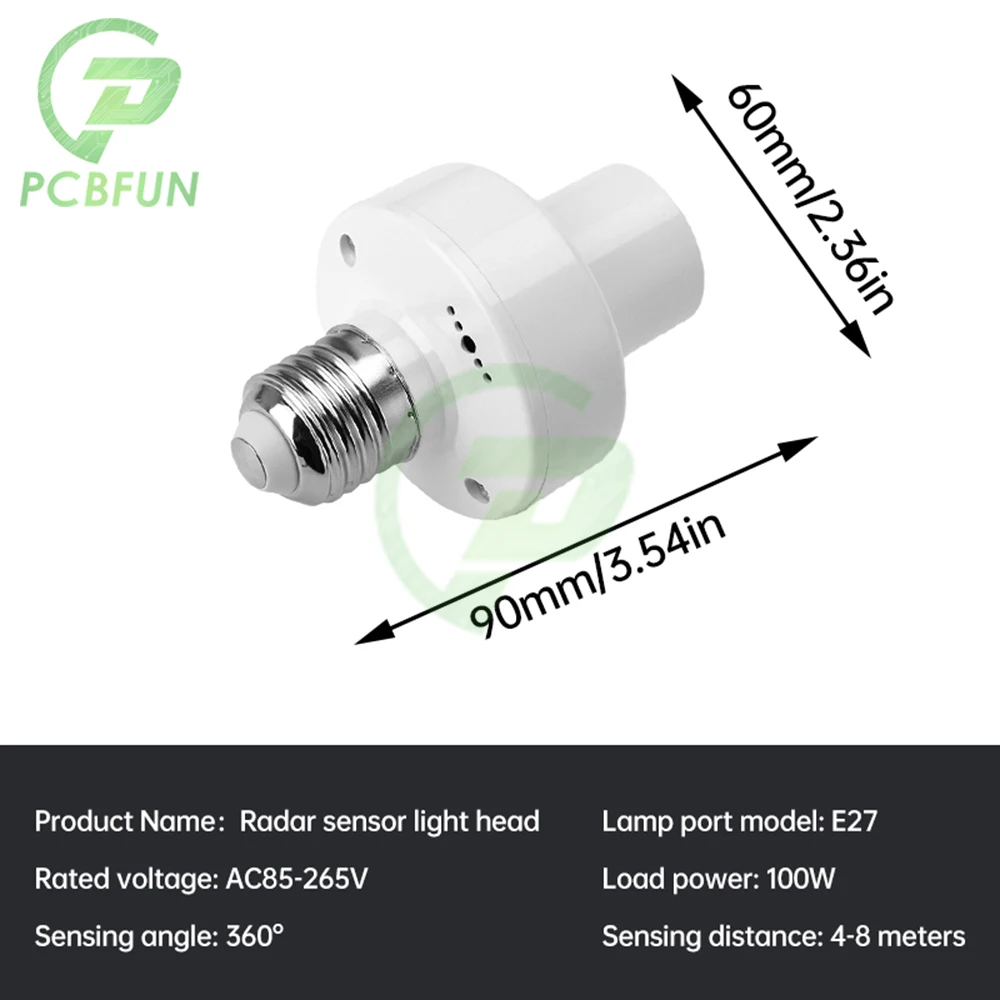 E27 умная Индукционная лампа адаптер для лампы держатель розетка цоколя датчик