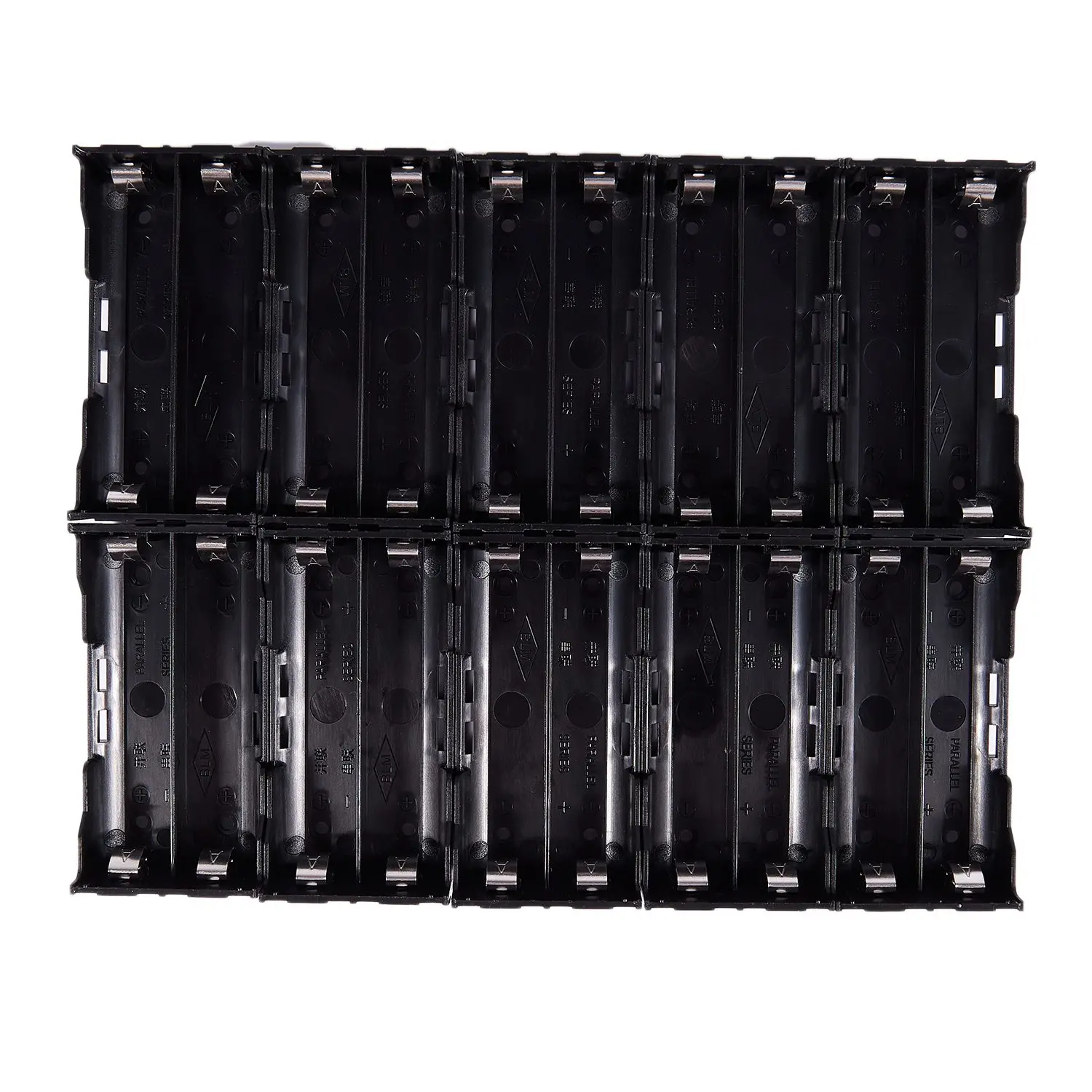 

10x Battery Holder Box Case Black for 2x 13.7V 18650 Battery