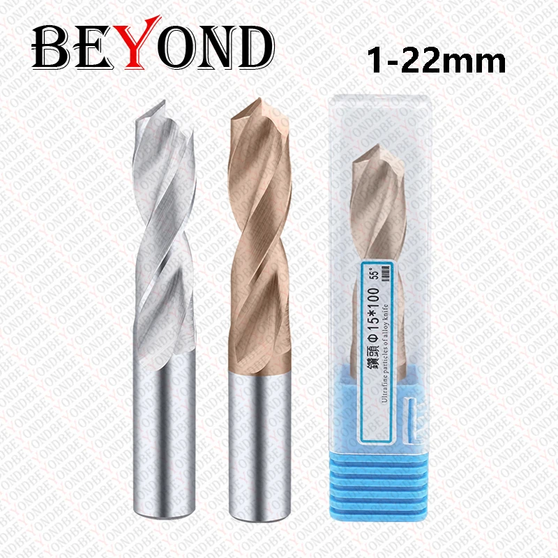 

BEYOND HRC55 Superhard Drilling Straight Shank Twist Drill Solid Carbide CNC Tungsten Steel Drill Bit 1mm 6mm 8mm 10mm 12mm 22mm