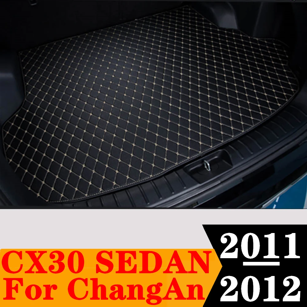 

Sinjayer Car AUTO Trunk Mat ALL Weather Tail Boot Luggage Pad Carpet Flat Side Cargo Liner Cover For ChangAn CX30 SEDAN 11 2012