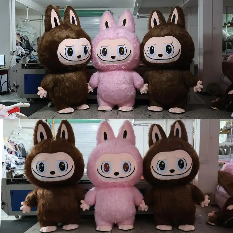 Рождественский эльф-талисман надувной костюм талисмана Labubu аниме косплей