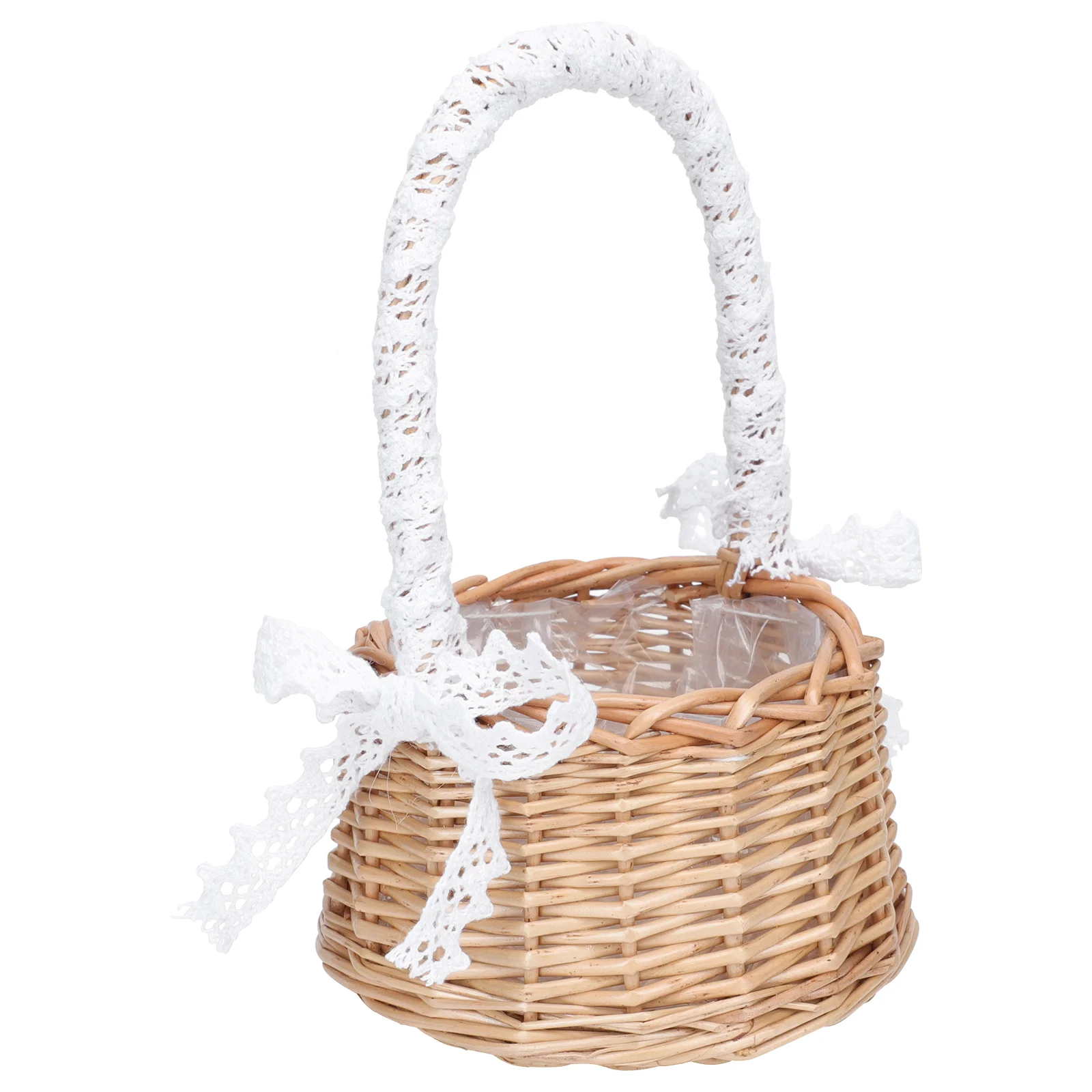 

Basket Flower Hanging Picnic Woven Wicker Basketsplanter Fruit Arrangement Floral Portable Bins Storagevase Petalgifts Empty