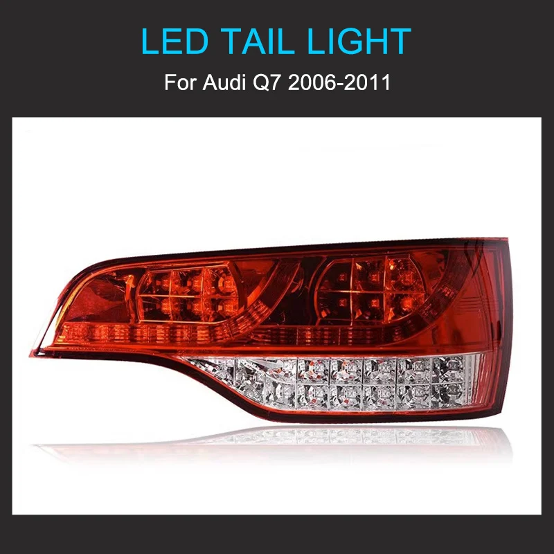 1 Pair LED Tail light Assembly For AUDI Q7 2006-2011 Tail Lights Plug and Play with LED Drive Turning Rear Tail Lamps images - 6