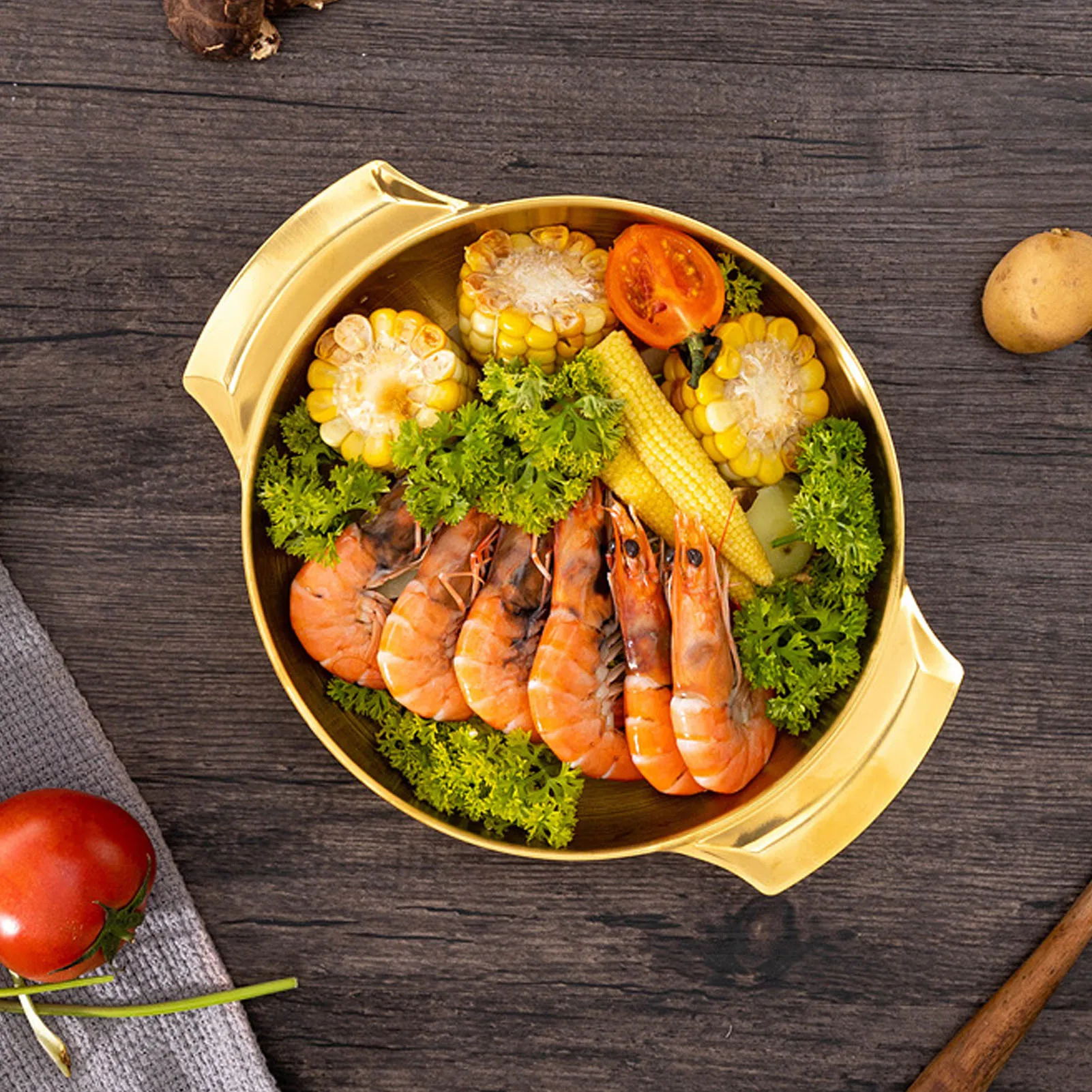 Сковорода для паэли из нержавеющей стали от TOPINCN