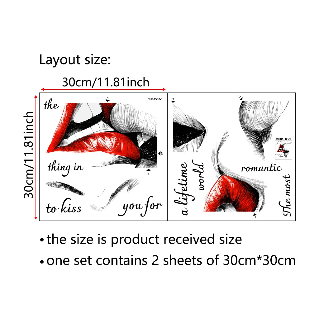 Благословение английской буквы To Kiss You For a Lifetime Текстовые наклейки на стену