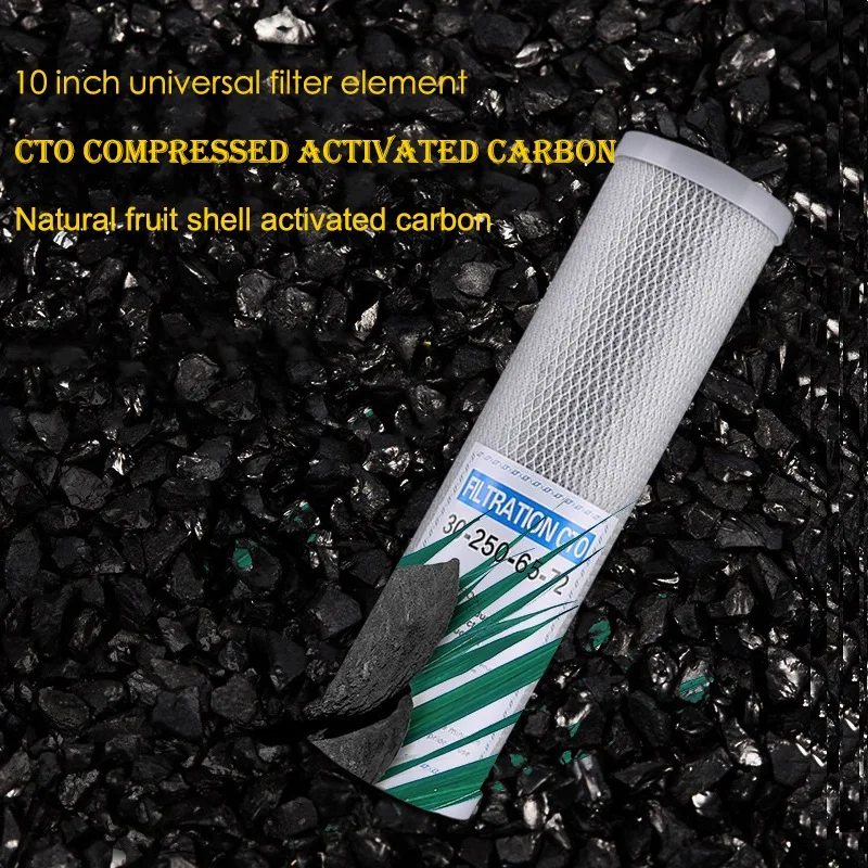 

3Pcs Water Filter Activated Carbon Cartridge Filter 10 Inch Cartridge Replacement Purifier CTO Block Carbon Filter