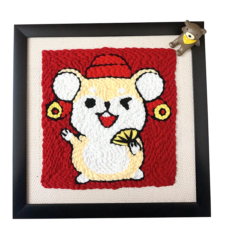

DIY Little Mouse Embroidery Cross Stitch Printing Hand Embroidery Starter Kit Beginner Sewing