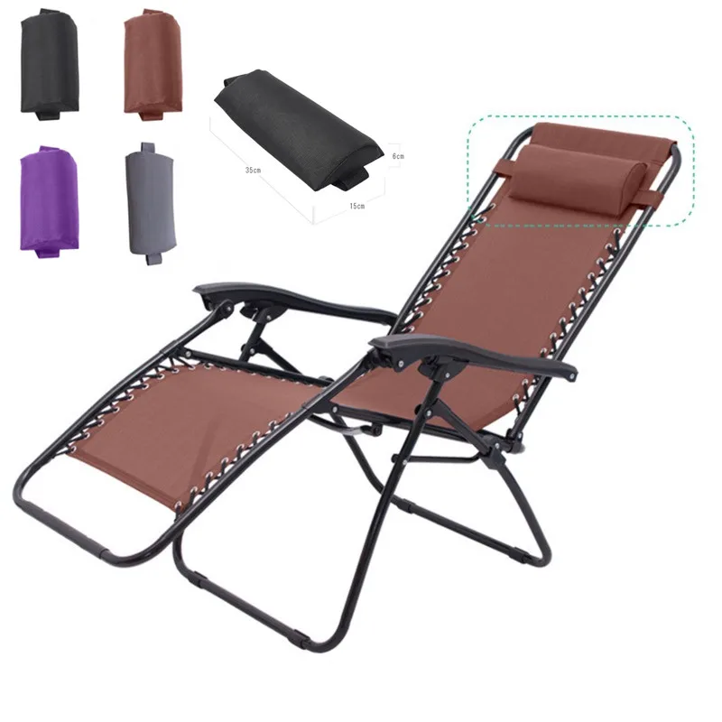 Garden Folding Lounger Head Cushion Recliner Headrest Beach Chair Pillow Outdoor Terrace Recliner Lunch Break Pillow