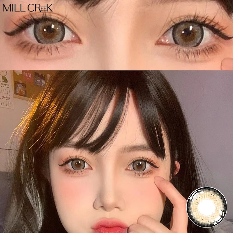 

Colored Contact Lenses with prescription Brown Cosmetic for Eyes Artificial Beautiful Pupil Degree Contact Prescription myopia