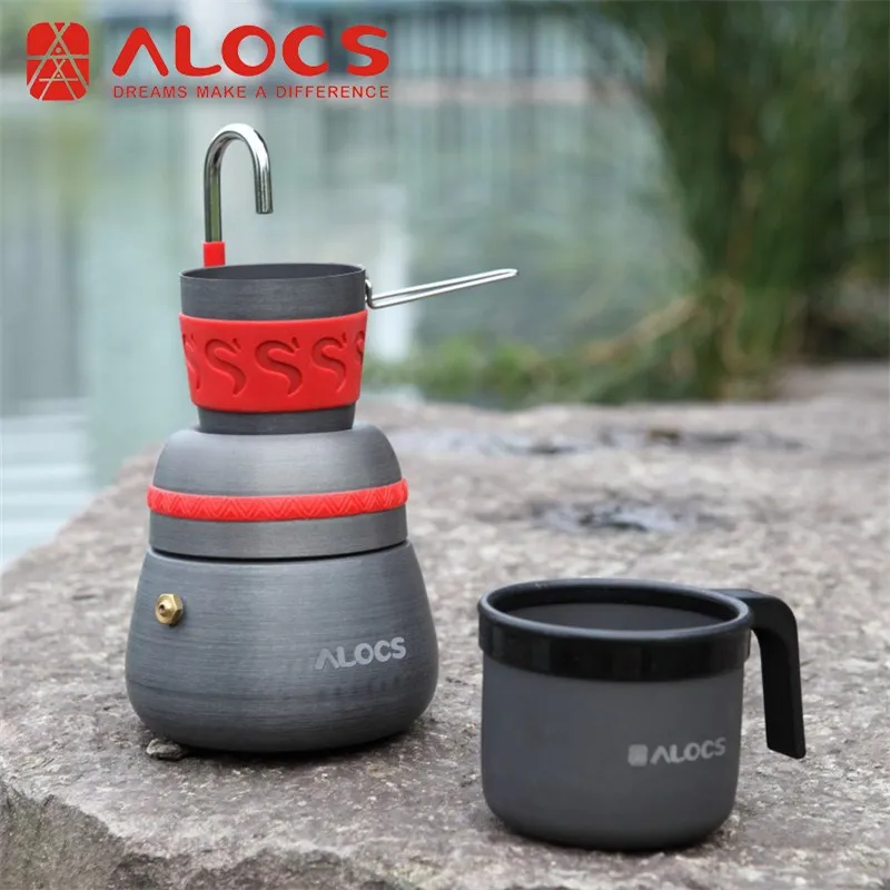 

Camping Coffee Stove ALOCS CW-EM01 Outdoor Coffee Pot Aluminum Alloy Mocha Siphon Pot Self-drive Hike Outdoor Ccoffee Brewing