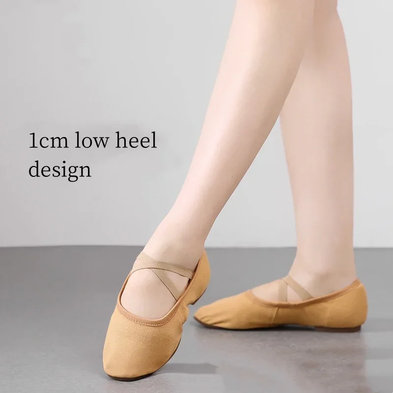 Женские танцевальные туфли на низком каблуке балетные джазовые обувь для сальсы