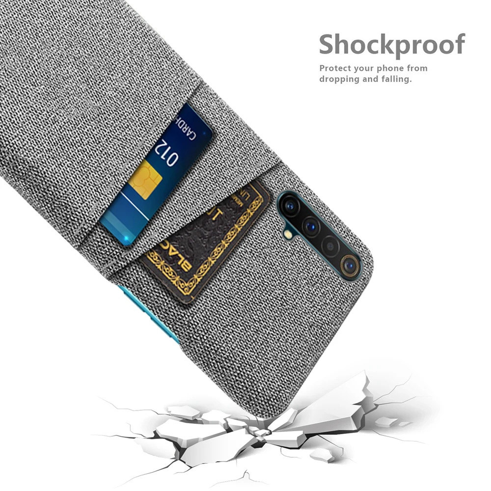 

For Realme X 3 Realme X50 X3 SuperZoom Bumper Fundas Phone Case For Realme X3 SuperZoom Luxury Fabric Dual Card Phone Cover