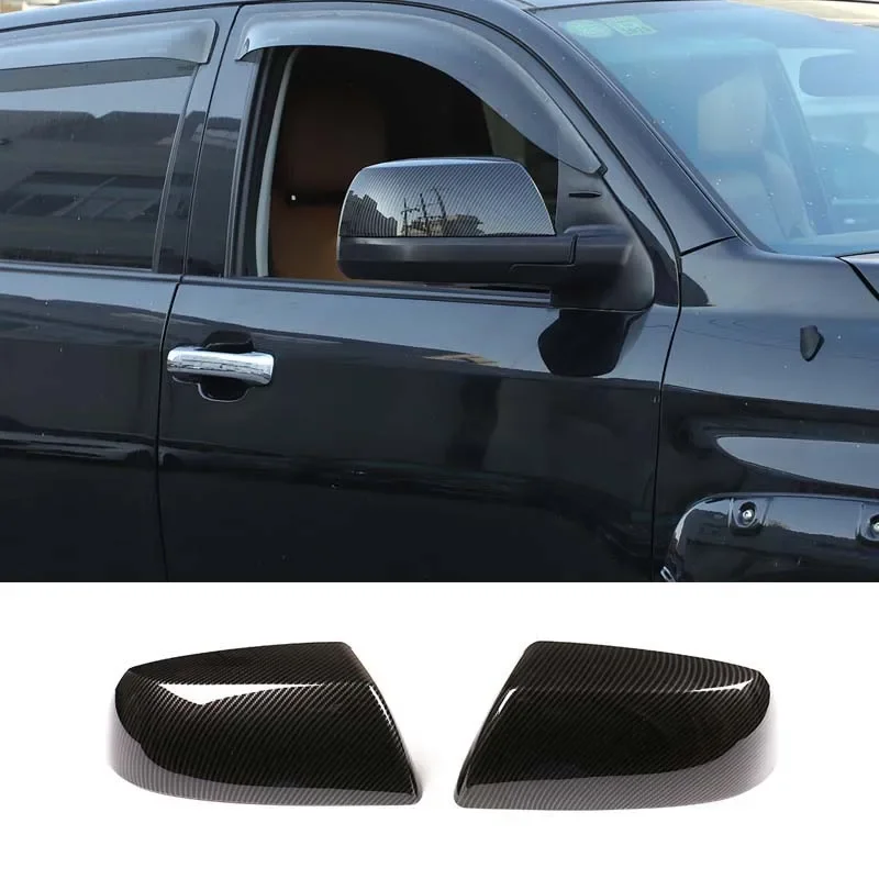 

Для Toyota Tundra Sequoia 2008-2020 автомобильное боковое зеркало заднего вида, крышка крыла, наклейка на внешнюю дверь, чехол заднего вида, отделка из карбона
