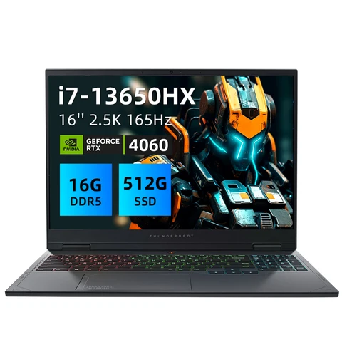 Игровой ноутбук THUNDEROBOT R16, 16", 16/512ГБ, i7-13650HX, RTX 4060, Windows