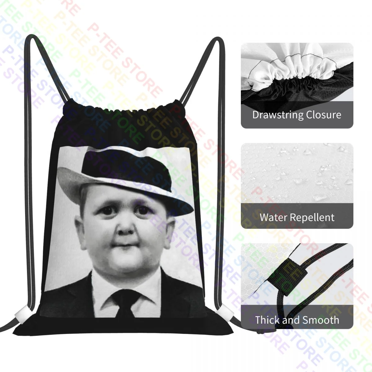 Фото Hasbulla X Al Capone Сумки на шнурке, сумка для спортзала, модный рюкзак, легкая школьная спортивная сумка №3